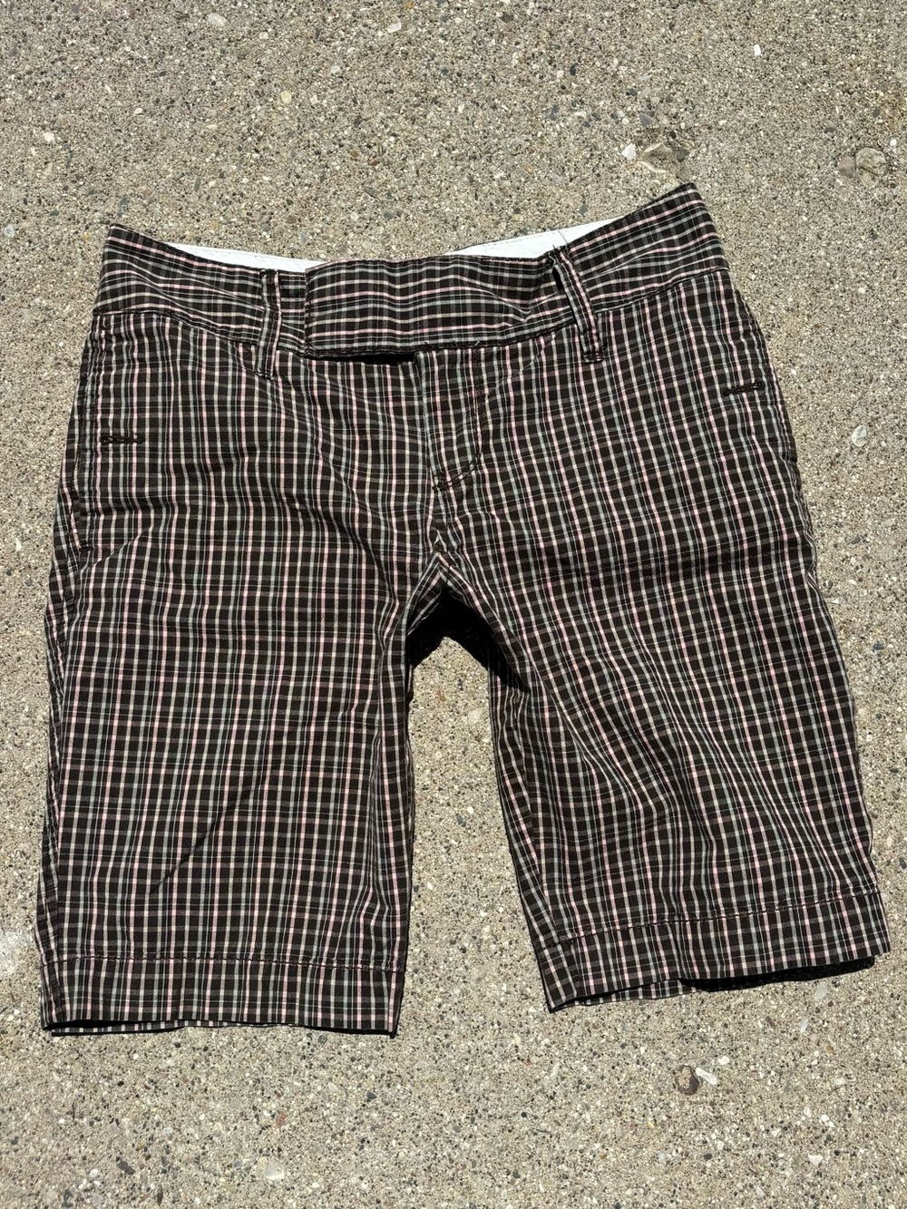 Old Navy Plaid Flat-Front Shorts